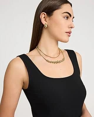 Express Women's Double Layered Beaded Necklace