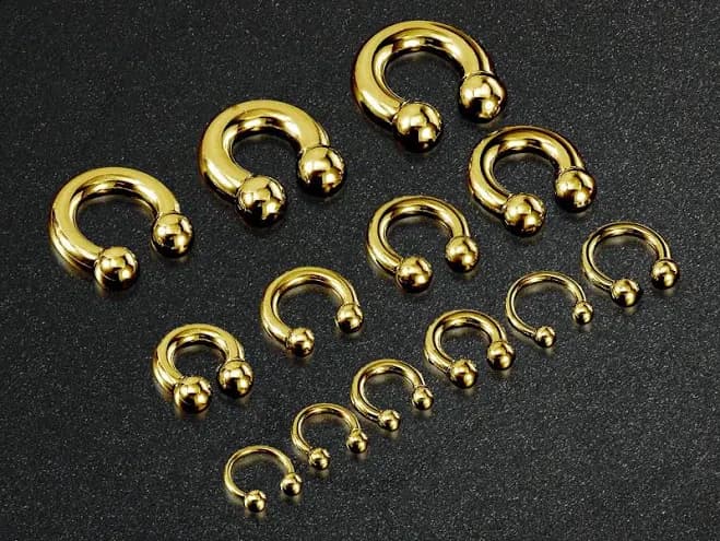 Gold Circular Barbell
