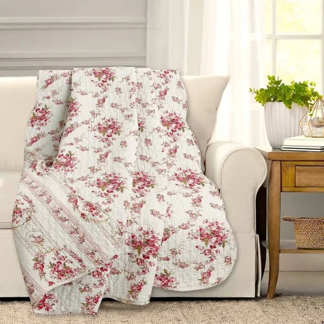 Cozy Line Home Fashions Juliette Quilted Throw Blanket