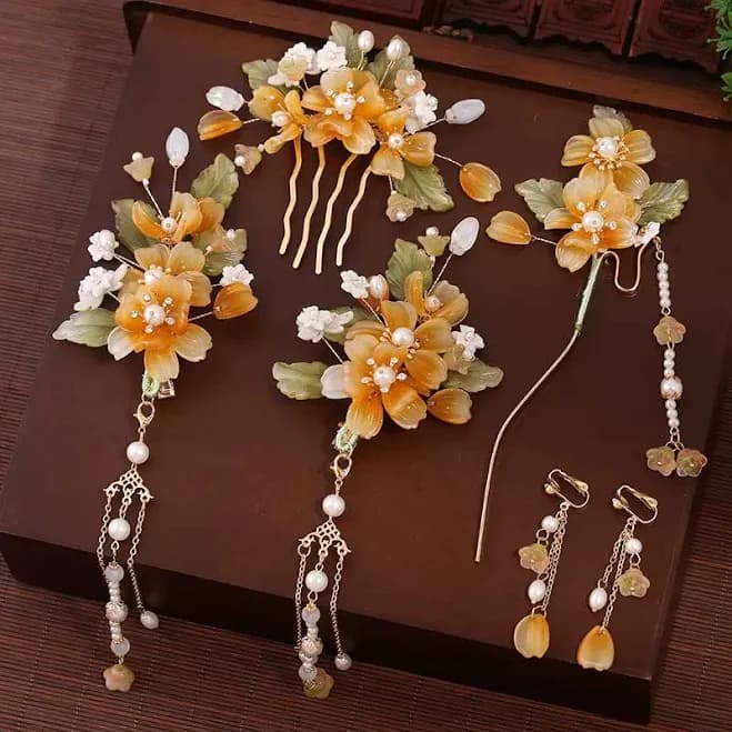 Ancient Hanfu Jewelry Hair Clip Set