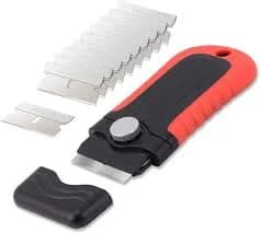 Locking Razor Blade Scraper with Safety Cap, Glass Cooktop Scraper with 10PCS...