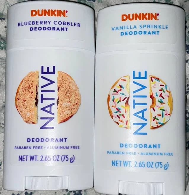 Native X Dunkin’ Blueberry Cobbler & Vanilla Sprinkle Deodorant Lot Of