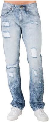 Level 7 Men's Slim Straight Leg Distressed Denim Jeans