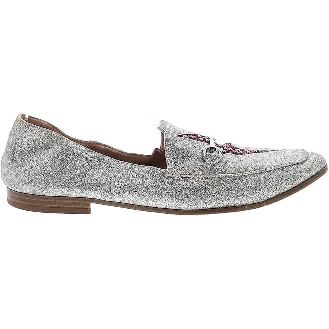 Nine West Shoes Nine West Silver Metallic Loafers
