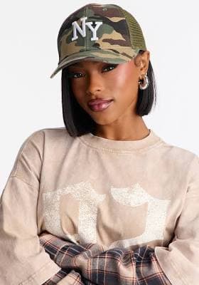 Fashion Nova Women's Outta Sight NY Trucker Hat