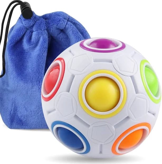 Rainbow Puzzle Ball with Pouch