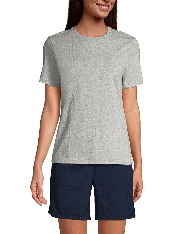 Lands' End Women's Feminine Fit Short-Sleeve Cotton T-Shirt