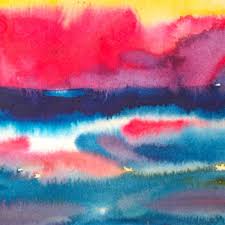 Sunset Near Dalaman - Colorful Sky, Vibr, Painting by Dina Aseeva | ArtMajeur