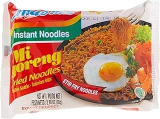 Indomie Mi Goreng Instant Stir Fry Noodles, Halal Certified, Original Flavor (Pack of 30)