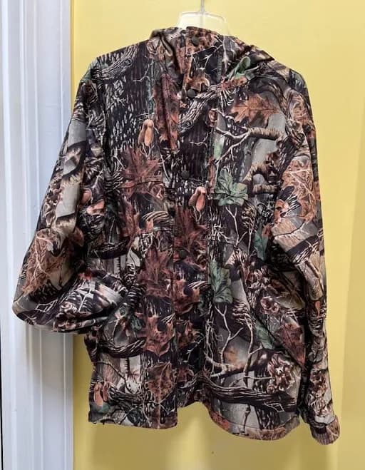 Cabelas Dry Plus Seclusion 3d Woodland Camo Full Zip Hooded Jacket