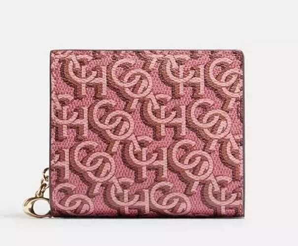 CF522 Monogram Print Snap Wallet Coach Women's
