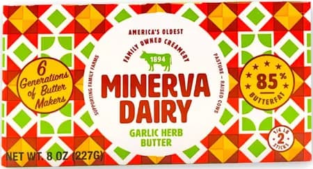 Minerva Amish Style Stick Garlic Herb Butter 8oz
