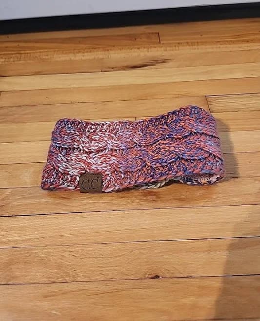 C.c Exclusives Women's Cable Knit Headwrap Multi Colored Ear Warmer