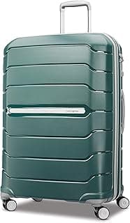 Freeform 28-Inch Large Luggage with Dual 360° Spinner Wheels - Checked Suitcase - TSA Lock, Airline-Approved - Lightweight Durable Polypropylene Expandable Hardshell - Sage Green