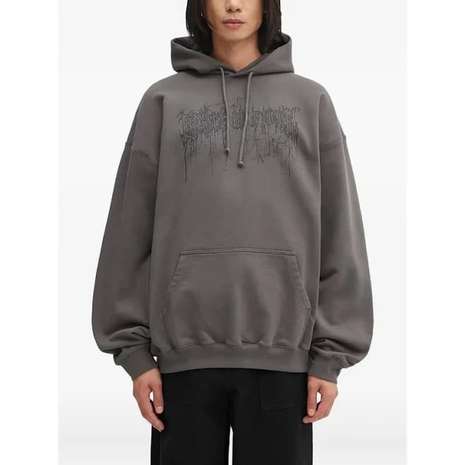 Vetements Men's Graphic-Print Long-Sleeve Hoodie