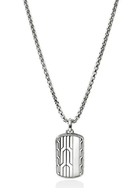 John Hardy Men's Sterling Silver Icon 50 Tag Necklace