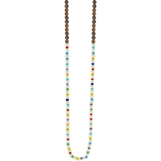 Pearl, Gemstone, and Glass Beaded Necklace