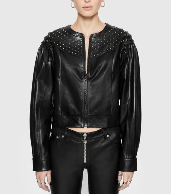 Rebecca Minkoff Women's Ozzy Studded Leather Jacket