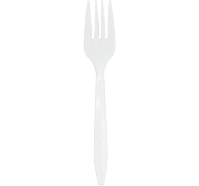 White Plastic Fork