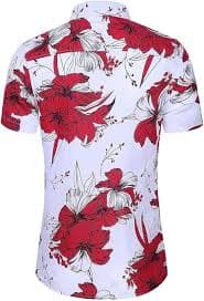 MAISHUSHU One N Sleeve Fashion Slim Tops Loose Hawaii Men Short T-Shirt Collar Turn-Down Printed Men Shirts Beach T Shirts Men (White,Large) : Buy Online at Best Price in KSA - Souq