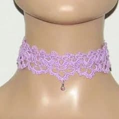 Gothic Victorian Crochet Lace Choker Necklace