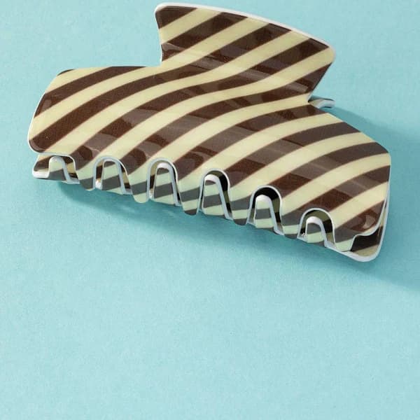 LA3 Accessories Striped Hair Claw Clip