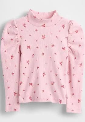 Gap Toddler & Puff-Sleeve Rib Mockneck