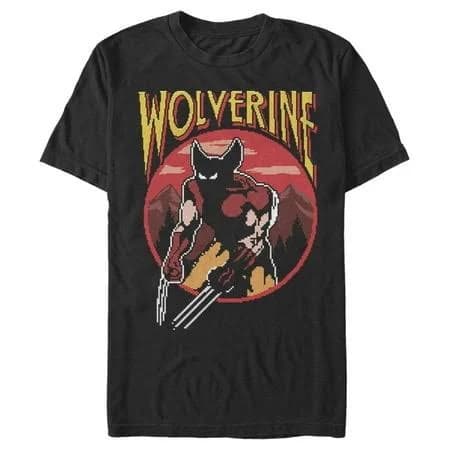 Marvel Men's Wolverine Pixelated Graphic T-Shirt