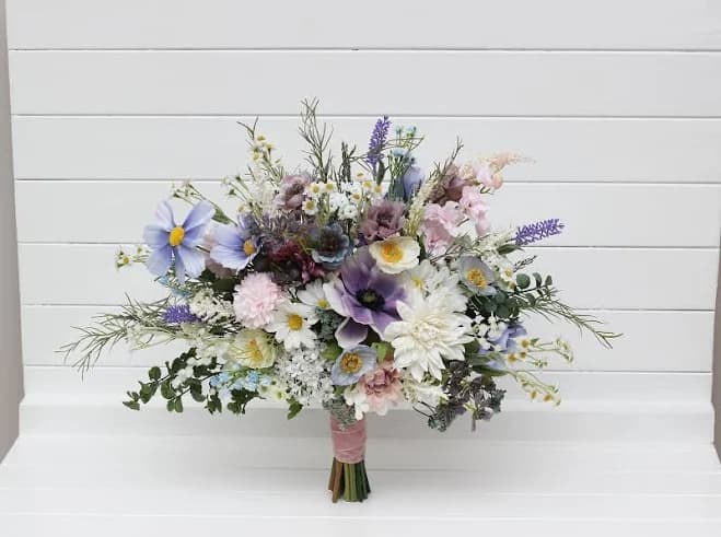Spring & Summer Faux Bridal & Bridesmaid Wildflower Bouquets