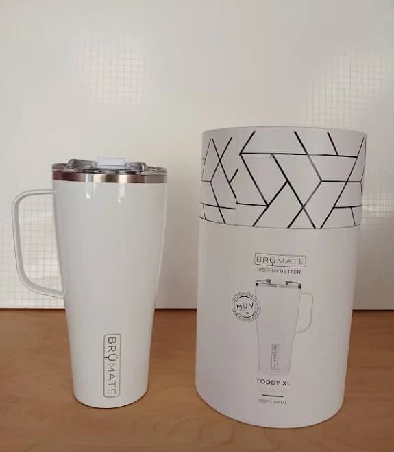 Brumate Toddy XL Triple-Insulated 30 oz Mug in Ice White | oz