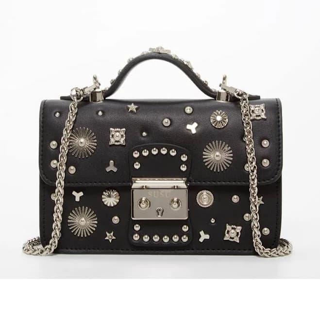 Susu Women's Studded Small Leather Crossbody Bag
