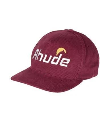 Rhude Man Hat Burgundy Size ONESIZE Cotton, Polyester