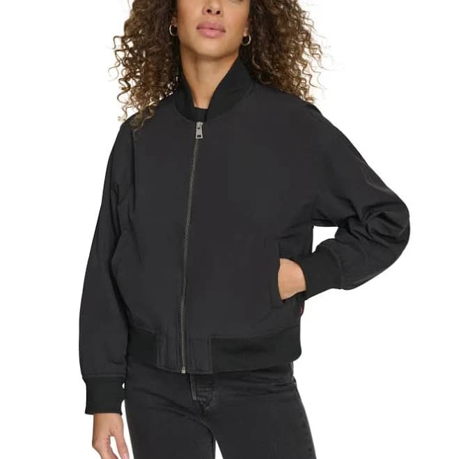 Levi's Women's Relaxed Ribbed-Hem Bomber Jacket