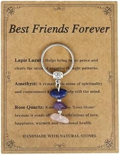 Stone Beaded Keychain Healing Crystals Keychain Handmade Gifts Good Luck New Beginnings