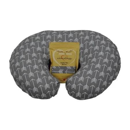 Adorology Nursing Pillow Slipcover Gray Arrow Design