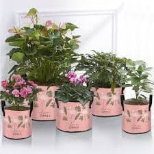 Amazon.com : susiyo Summer Tropical Pink Flamingos 5 Gallons Plant Grow Bags with Strap Handles, Breathable Heavy Duty Thickened Fabric Gardening Plant Containers for Vegetables & Flowers M-12.6x9.8in : Patio, Lawn &