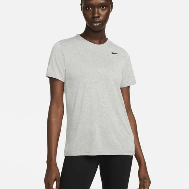 Nike Women's Dri-FIT Legend T-Shirt Light Grey - Women's Athletic Performance Tops at Academy Sports