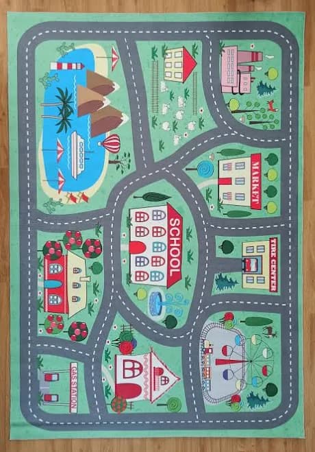 Fame Rugs Green Road Rug Play Mat