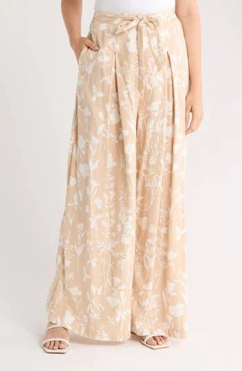 Cleo Wide Leg Printed Pants