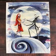 Gloss Paper Portrait Print Jack And Sally Nightmare Before Christmas Art Print – Quote Illustration, Gloss Paper, Perfect Gift Jack And Sally Quote Print