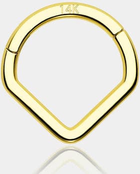 14K Gold V-Shape Septum Ring