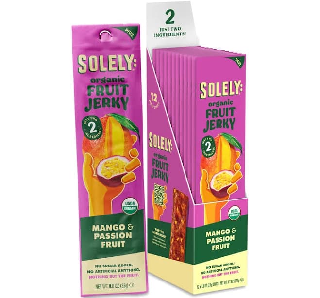 Solely Organic Mango Passion Fruit Jerky