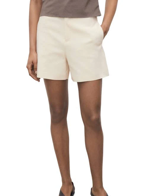 Woman MANGO High waist straight shorts