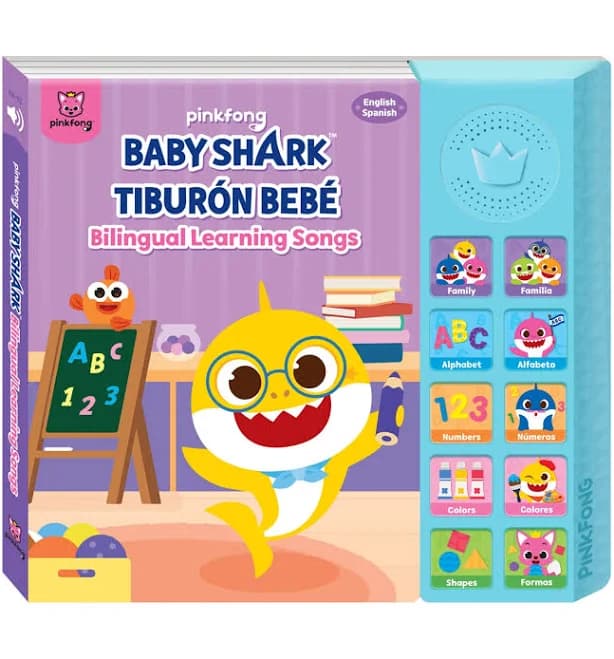 Pinkfong Baby Shark Bilingual Learning Songs Sound Book - Purple