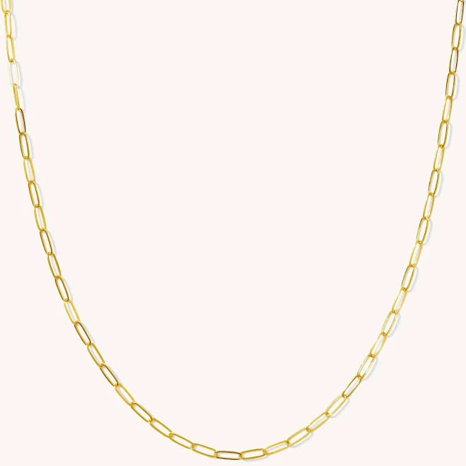 14" Gold Filled Paperclip Chain Necklace