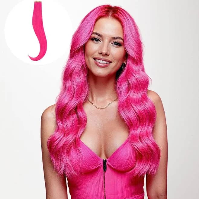 Hot Pink Color Tape-Ins