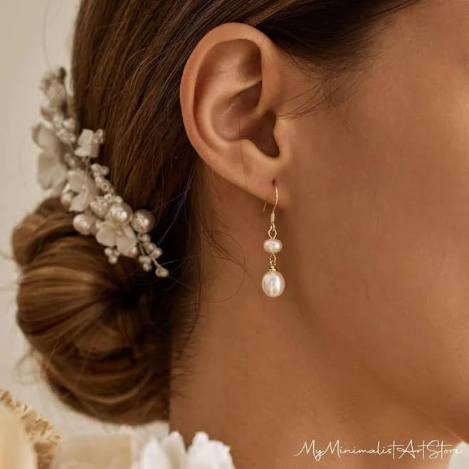 Freshwater Pearl Drop Earrings