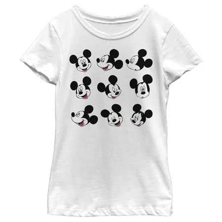 Mickey Mouse & Friends Girls' Funny Faces Graphic T-Shirt
