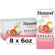 Honest Kids Bananas About Strawberries Organic Juice Drink Cartons