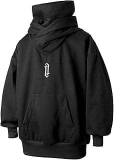 Men's Long Sleeve Fleece Hoodie Lightweight Tech Wear Soft Cotton Pullover Unisex Casual Hooded Sweatshirts